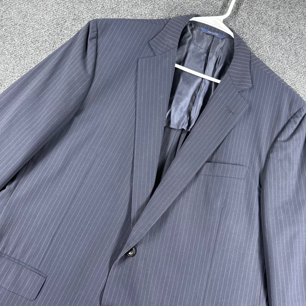 Brooks Brothers Suit Jacket Mens 46R 46 Regular Navy Pinstripe Fitzgerald Blazer